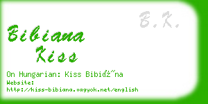 bibiana kiss business card
